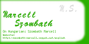 marcell szombath business card